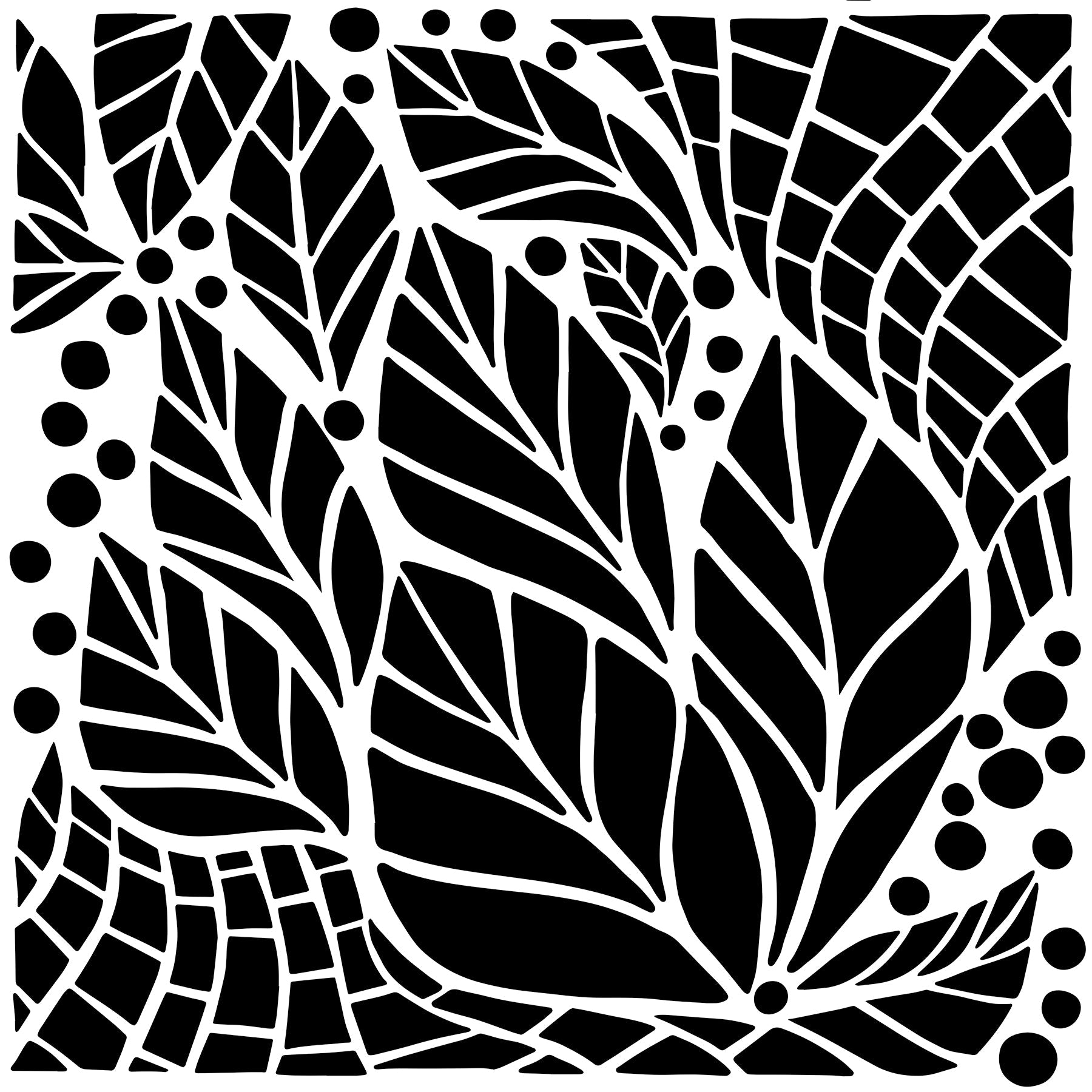 The Crafters Workshop 6x6 Stencil Abstract Leaves