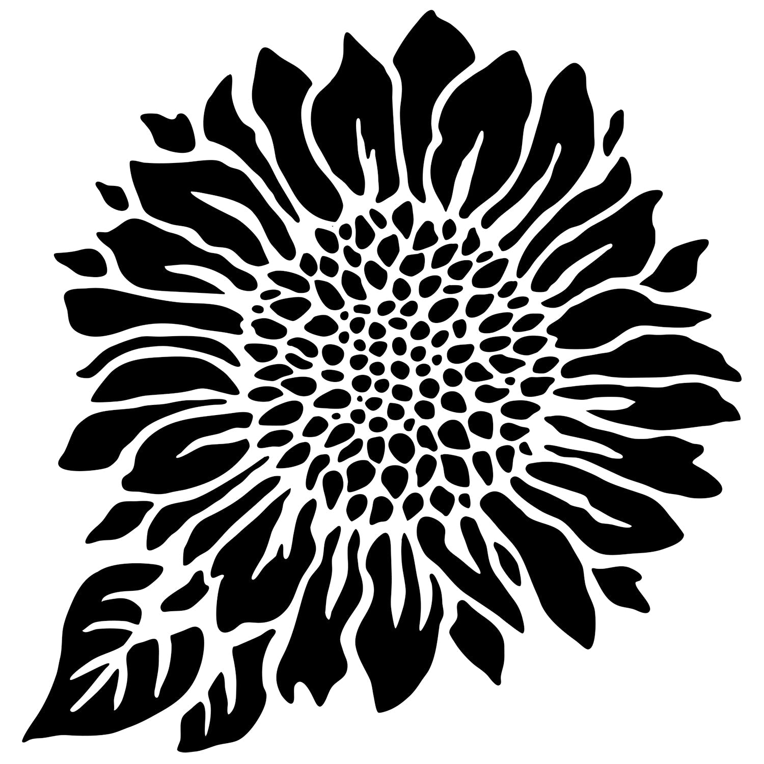 The Crafters Workshop 6x6 Stencil Joyful Sunflower