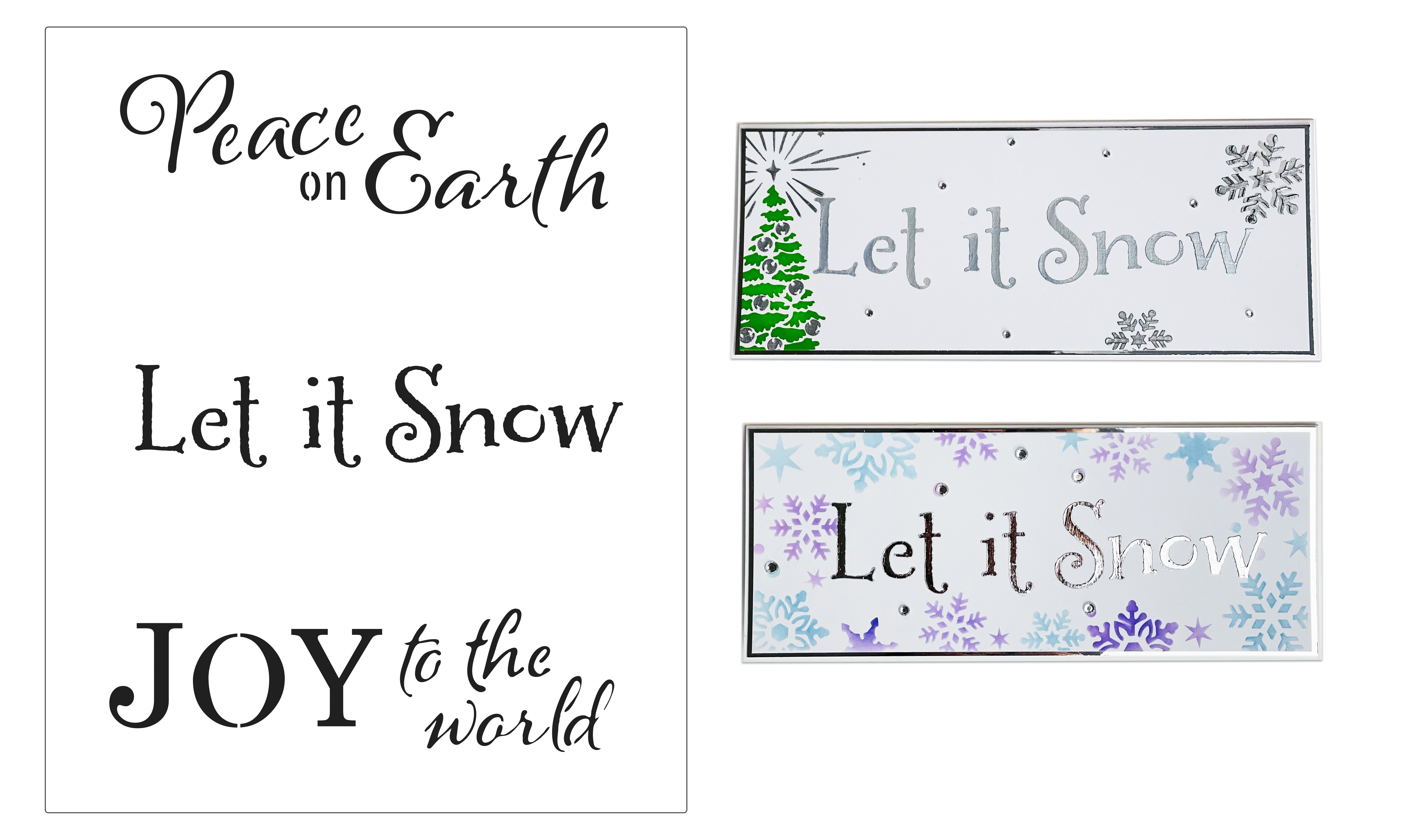The Crafters Workshop Slimline Layered Holiday Words