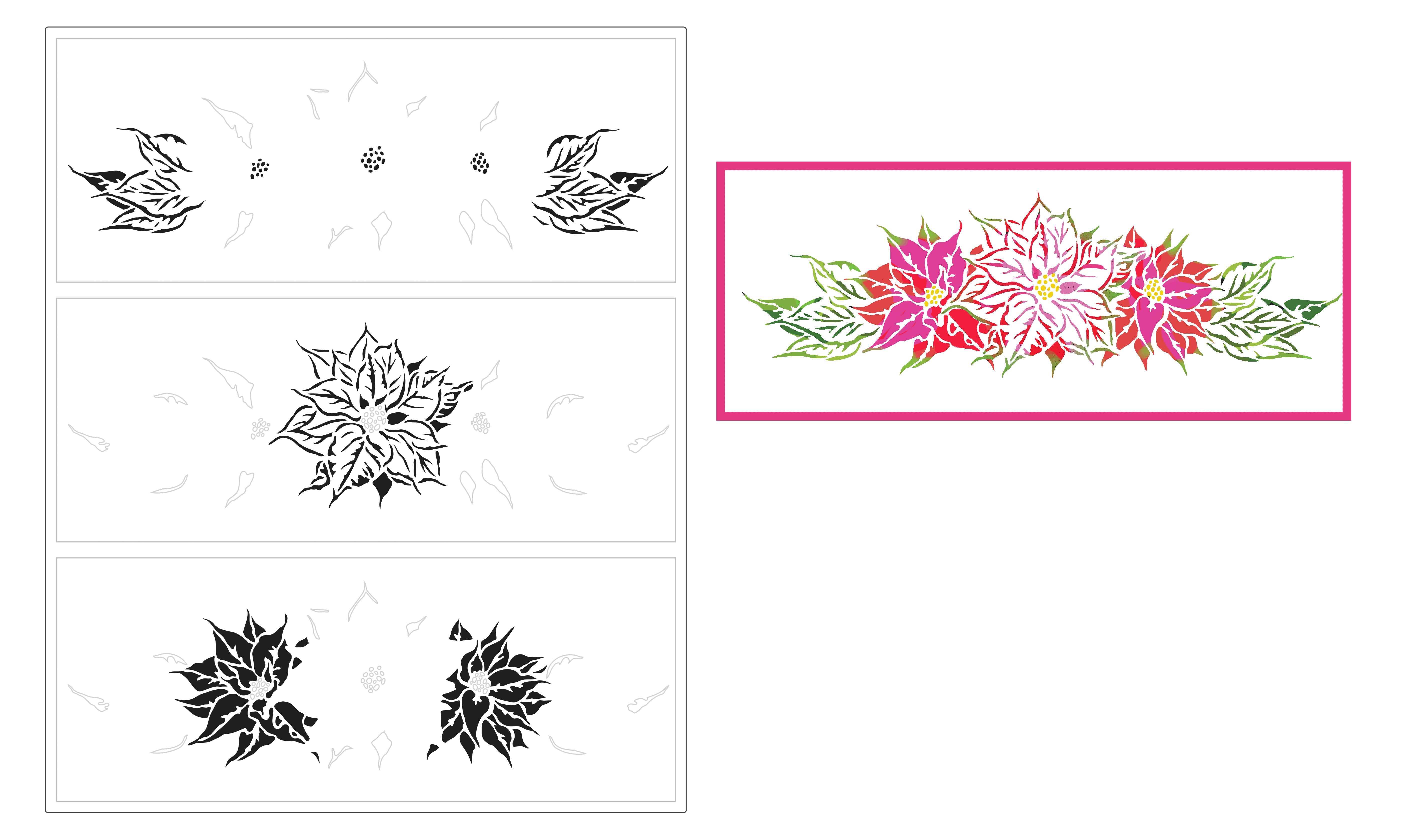 The Crafters Workshop Slimline Layered Poinsettia Spray