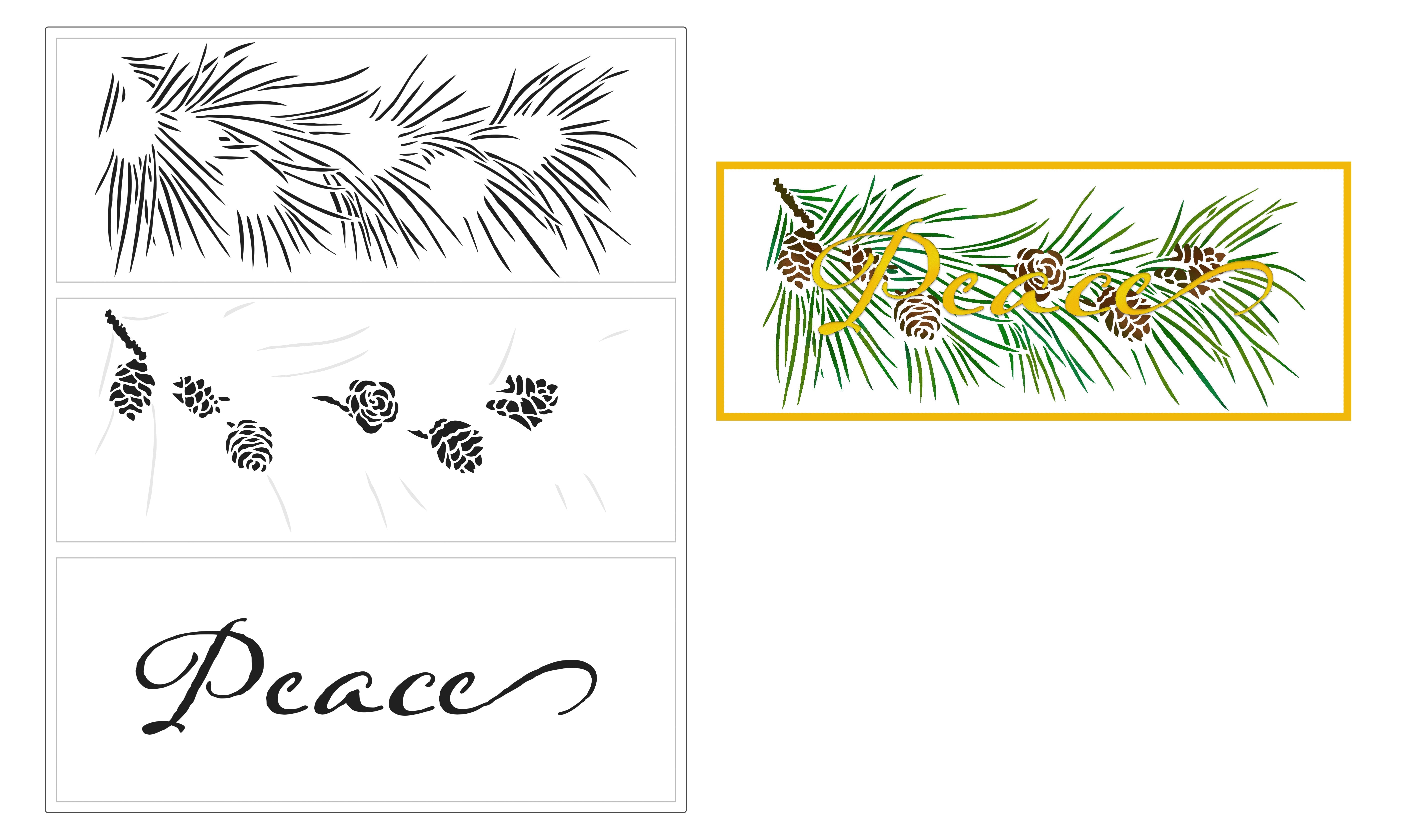 The Crafters Workshop Slimline Layered Pinecone Branch