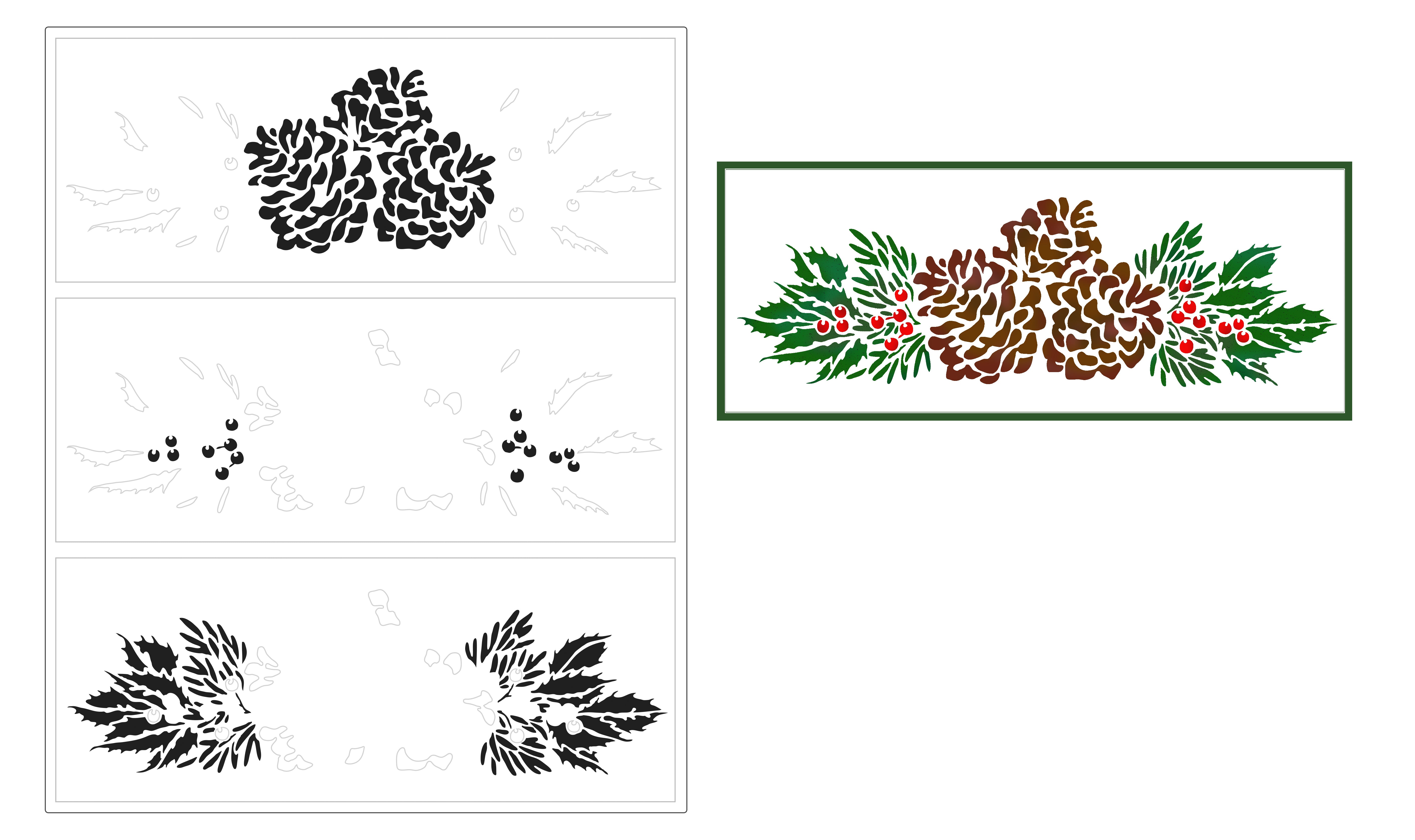 The Crafters Workshop Slimline Layered Pine Spray