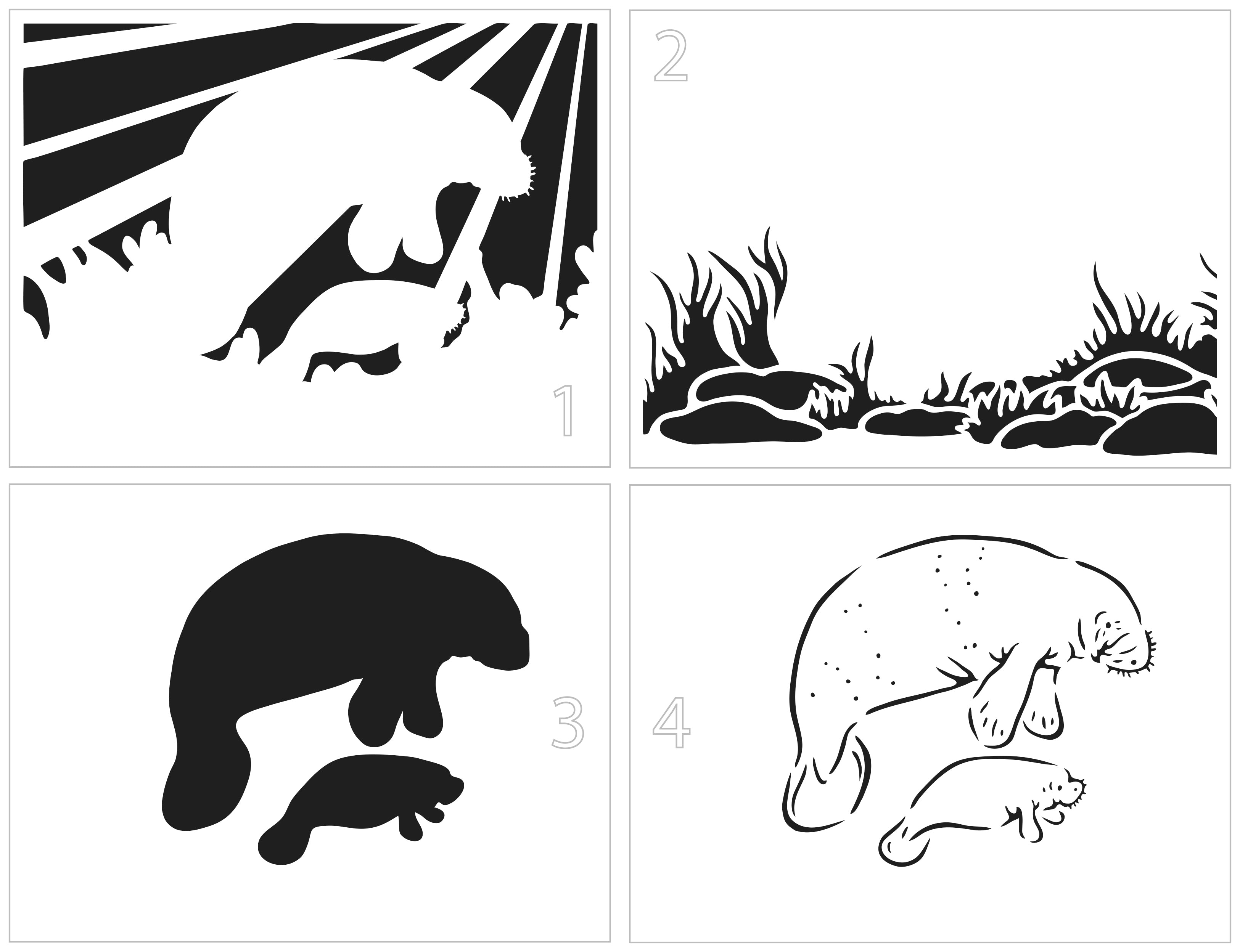 The Crafters Workshop Layered Manatee Family