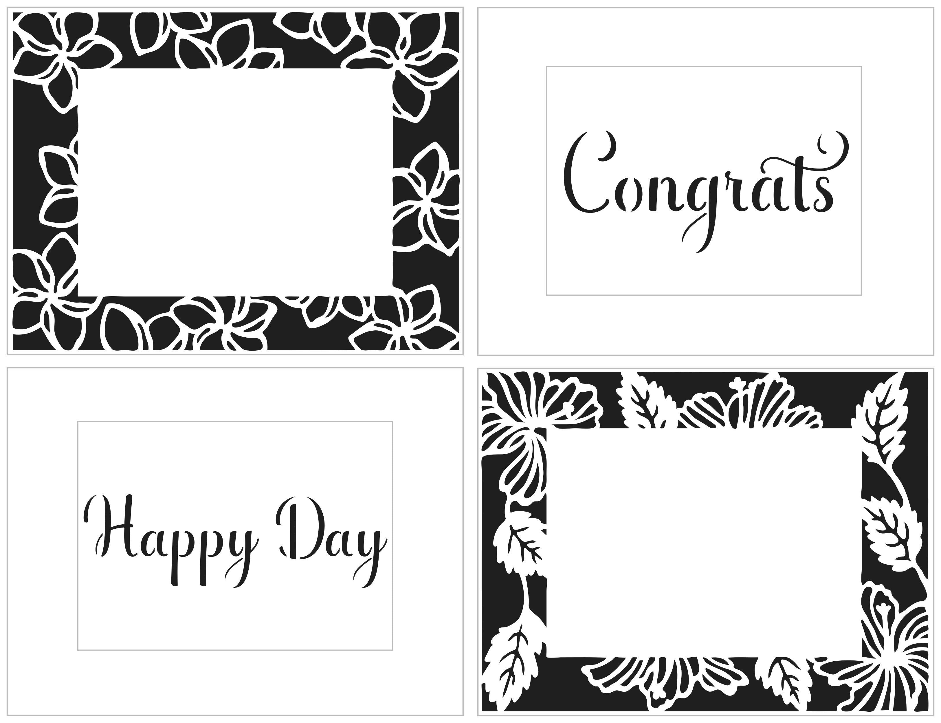 The Crafters Workshop Plumeria Hibiscus Leaves Frames