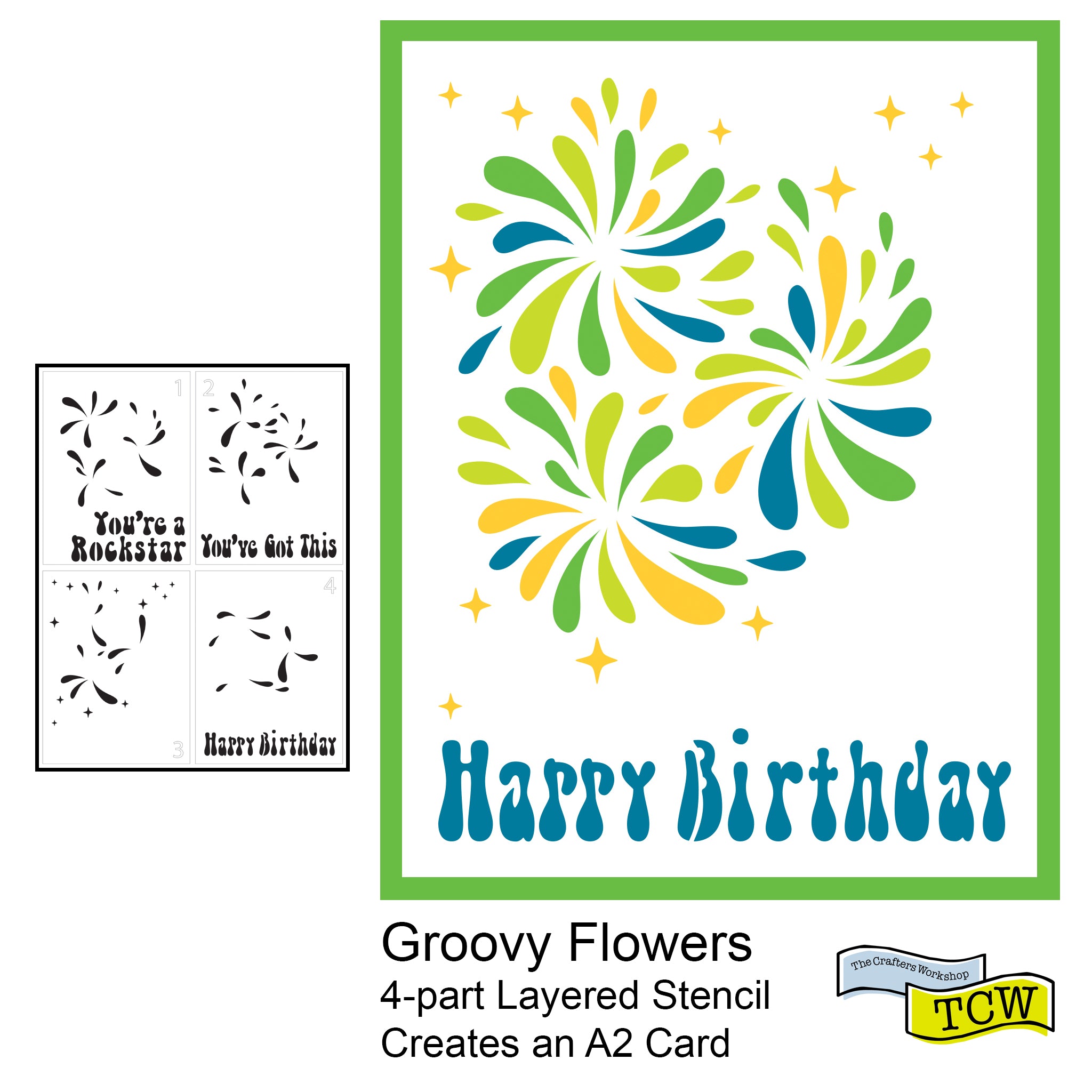 The Crafters Workshop Layered Groovy Flowers