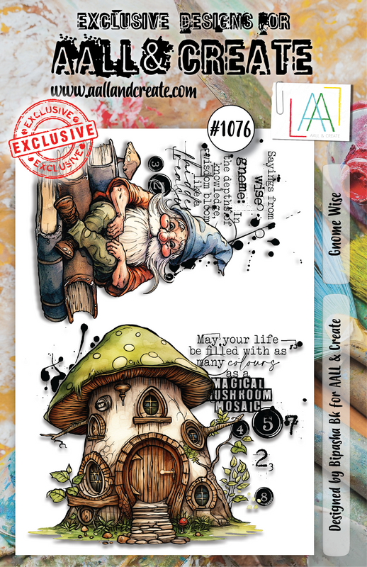 Gnome & Mushroom House stamp & die set