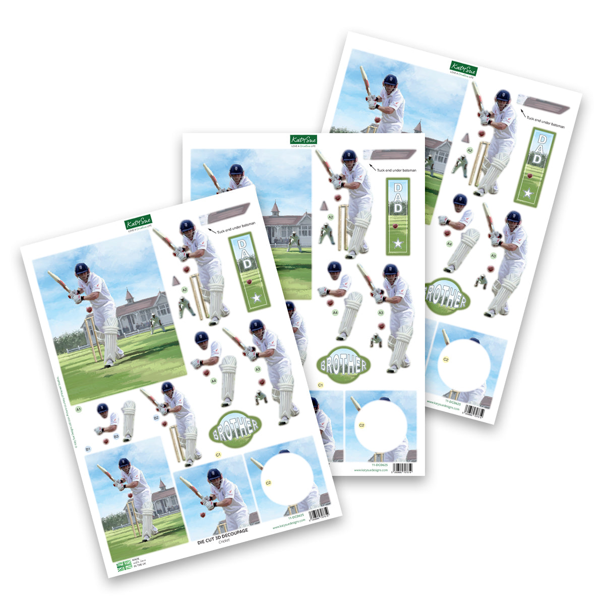 Die Cut Decoupage – Cricket (Pack Of 3)