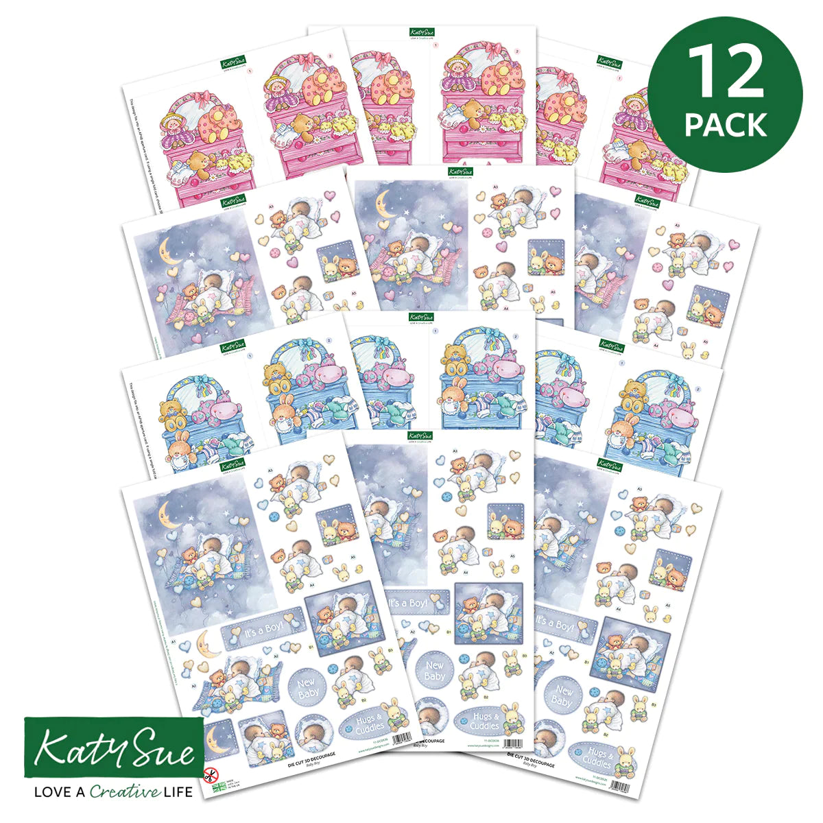 Die Cut Decoupage – Baby (Pack Of 12)