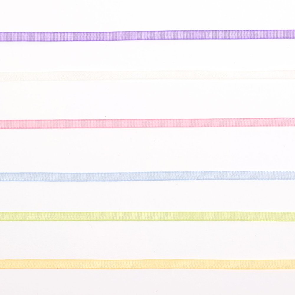 Vaessen Creative Organza Ribbon 6 Colours 3mmx2m Spring