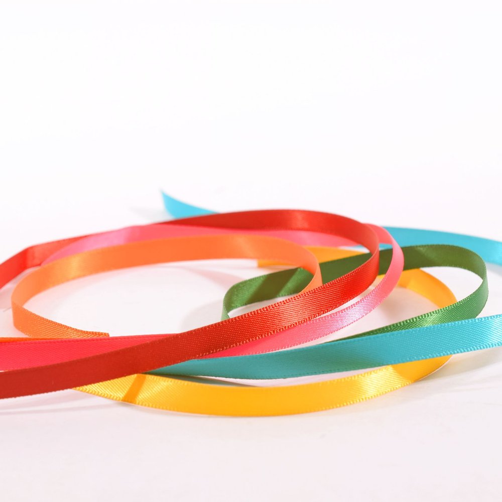 Vaessen Creative Satin Ribbon 6 Colours 6mmx2m Summer