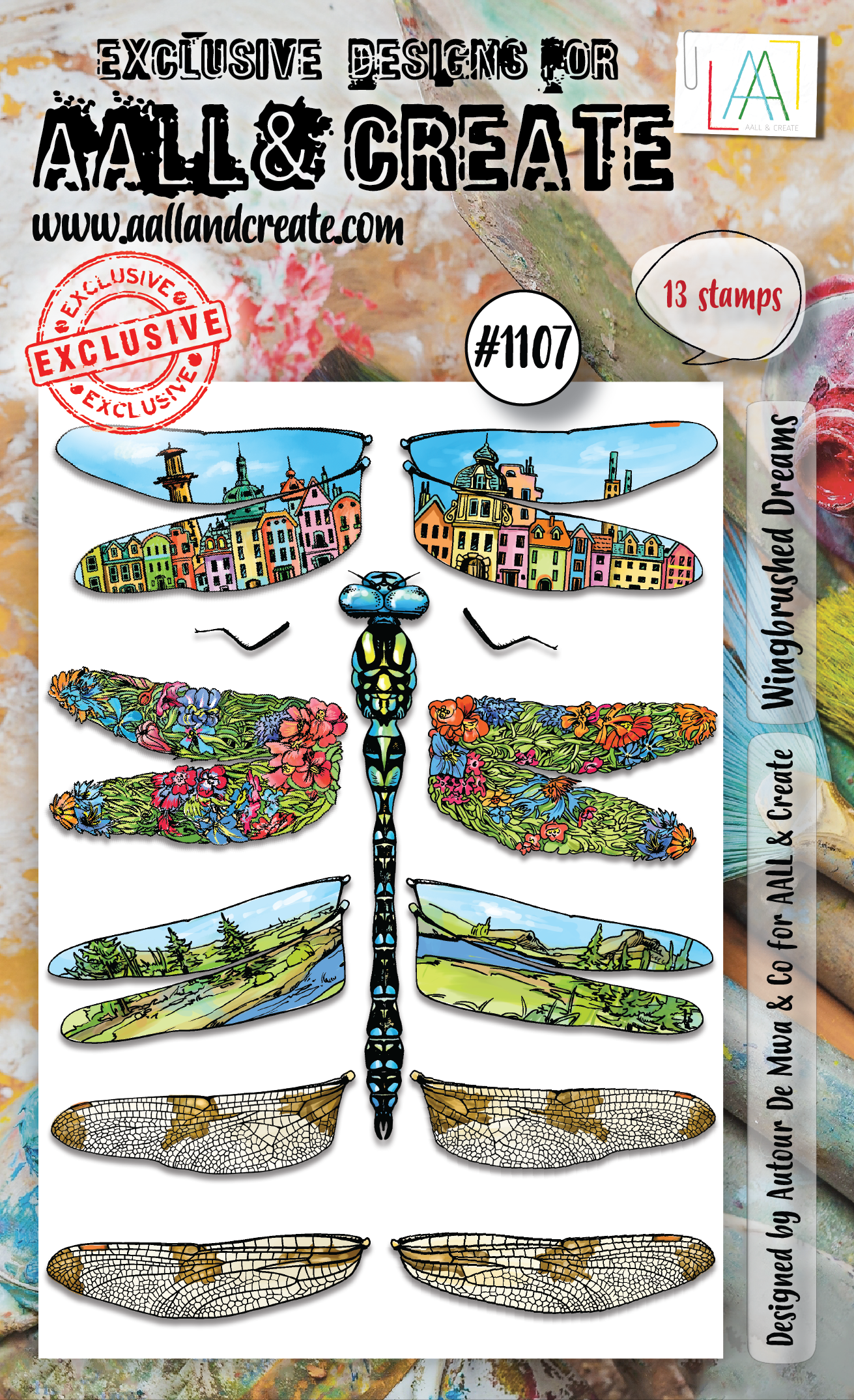 AALL and Create A6 Stamp Set - 1107 - Wingbrushed Dreams