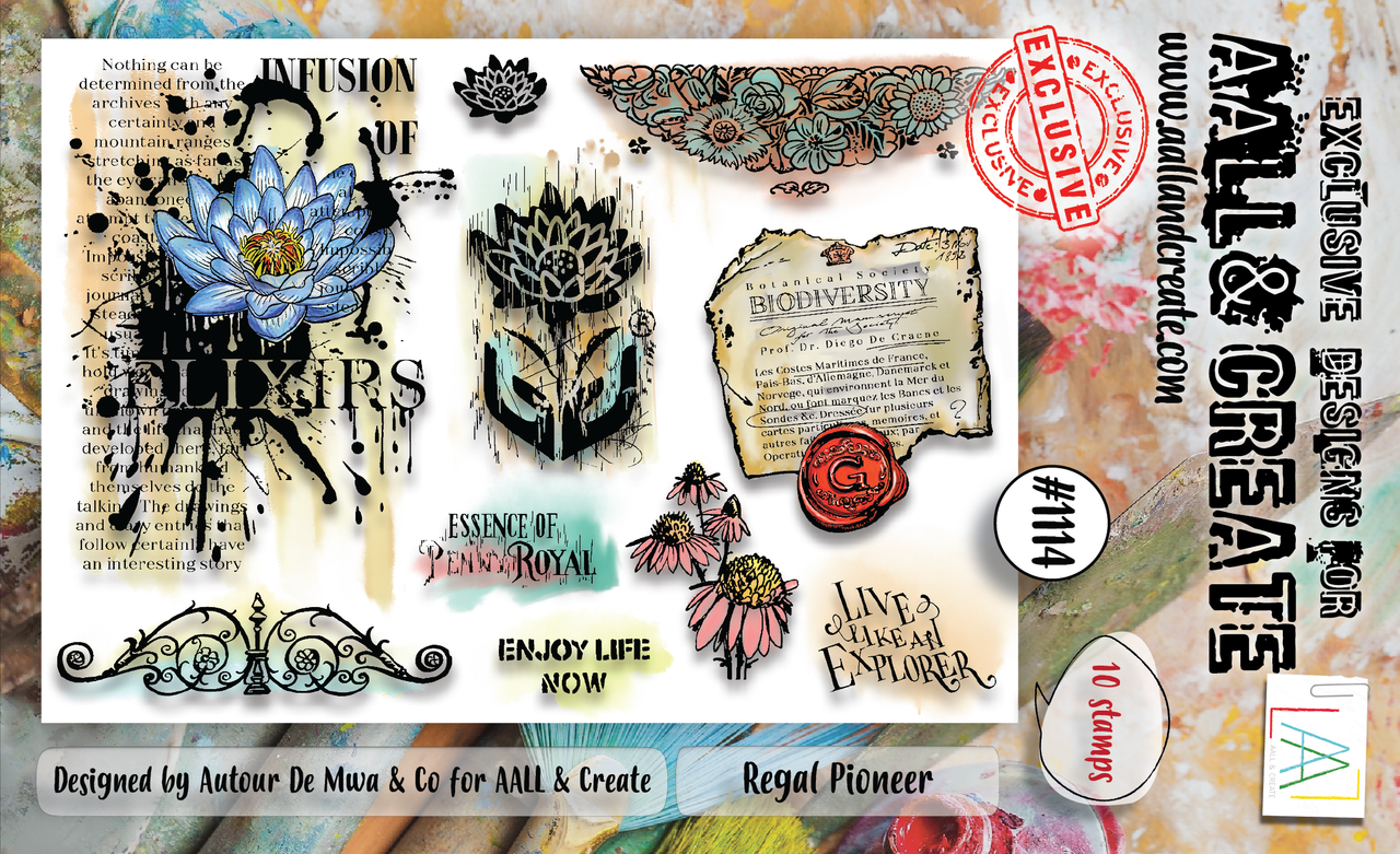 AALL and Create #1114 - A6 Stamp Set - Regal Pioneer