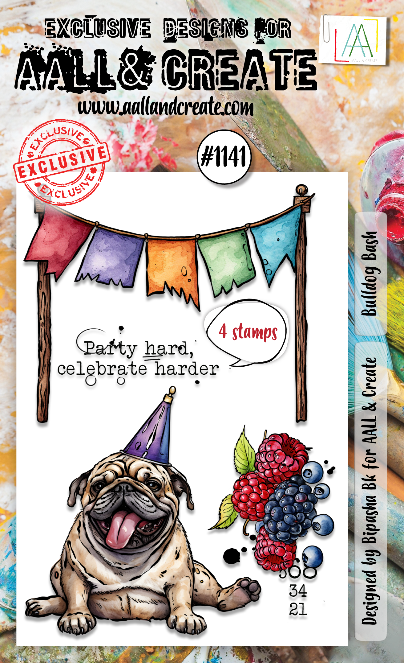 AALL and Create - A6 Stamp Set - Bulldog Bash