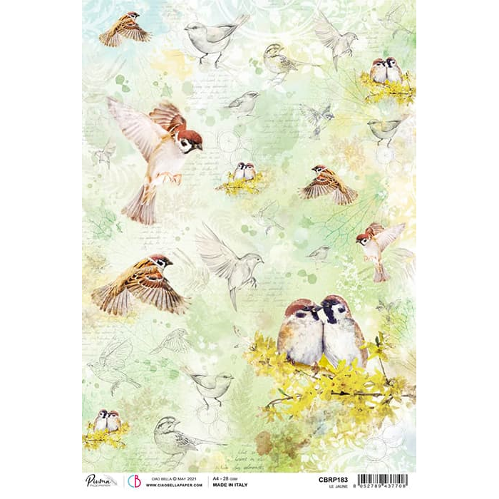 Ciao Bella Rice Paper A4 Le Jaune