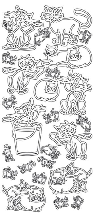 Peel-Off Stickers - Cats