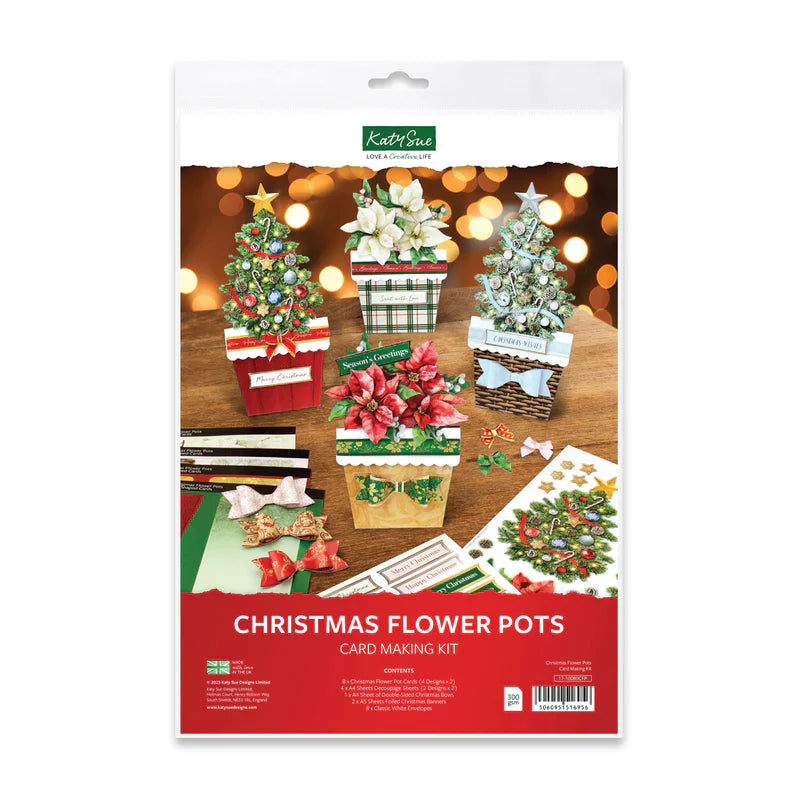Christmas Flower Pots Card Making Kit