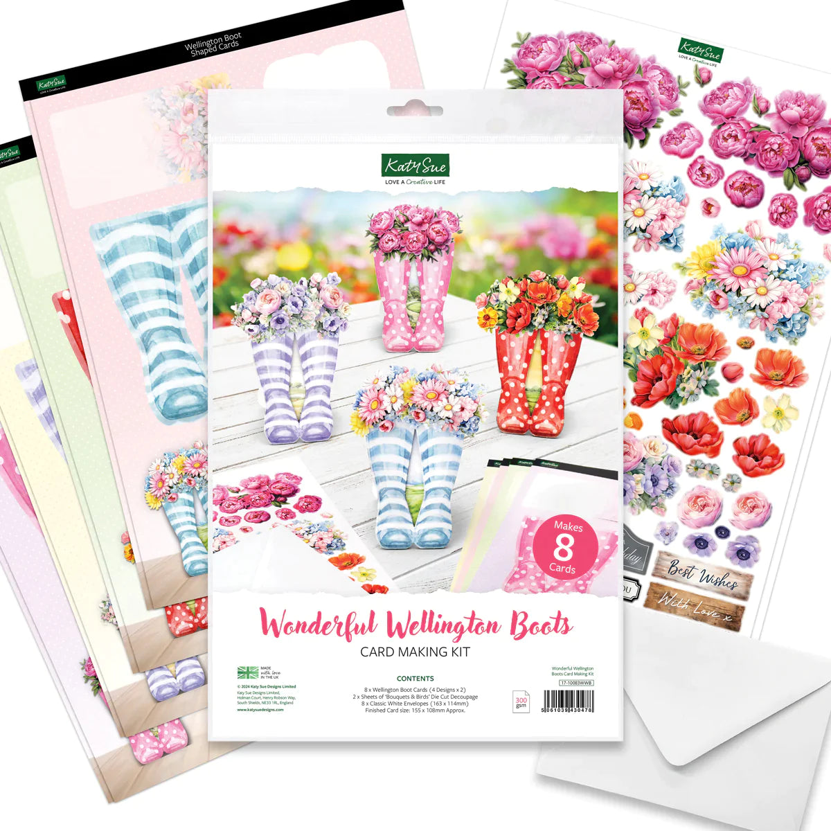 Wonderful Wellington Boots, Card Making Kit