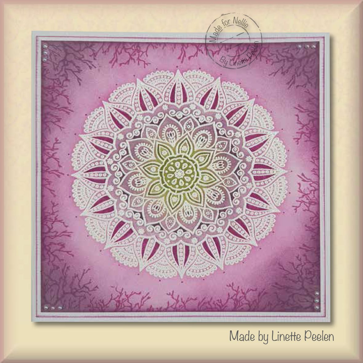 Nellie's Choice Clear Stamp Mandala Dahlia Flower