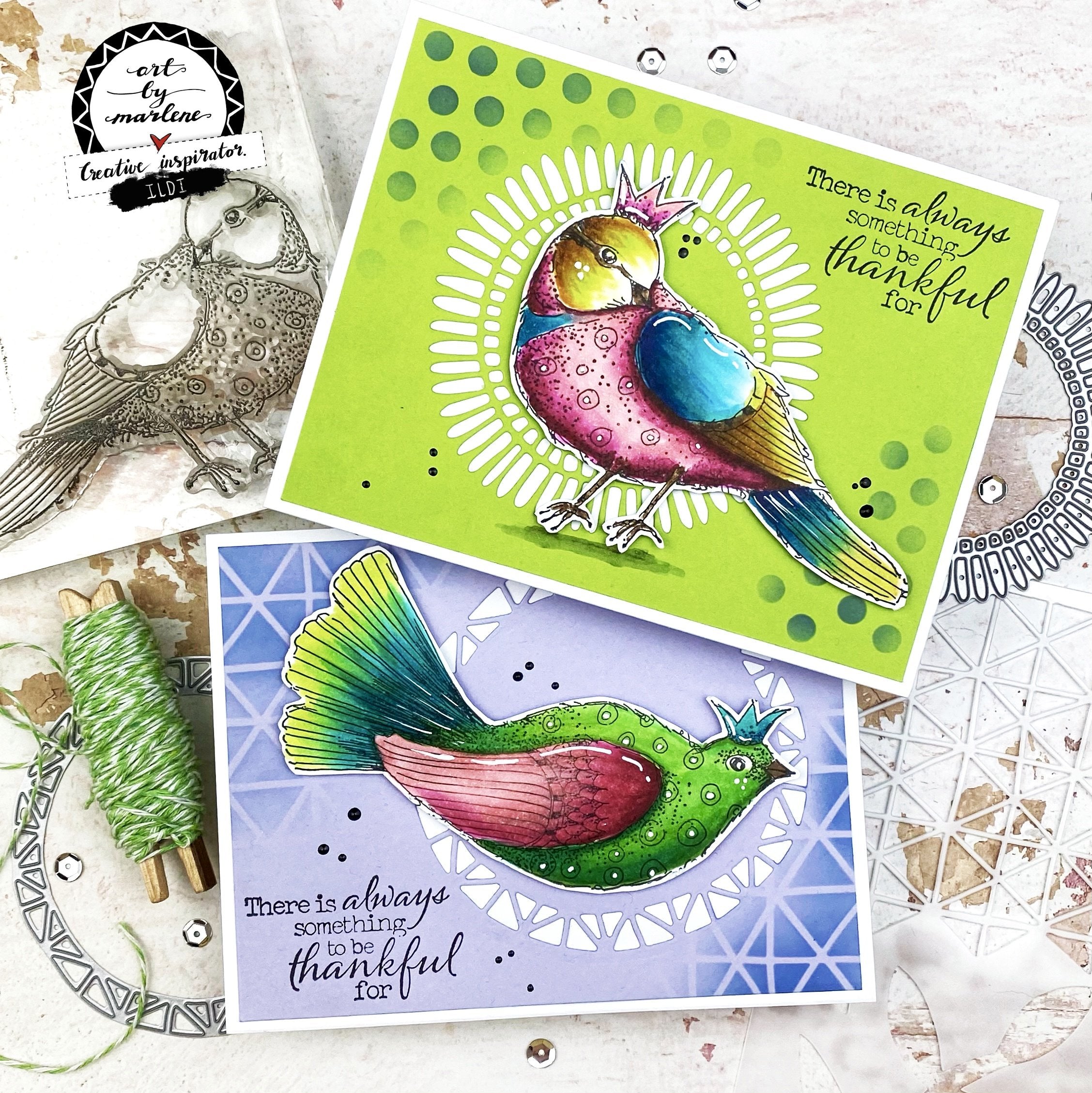 Art by Marlene Cutting & Embossing Die Geo Mandala Marlene’s World nr.15