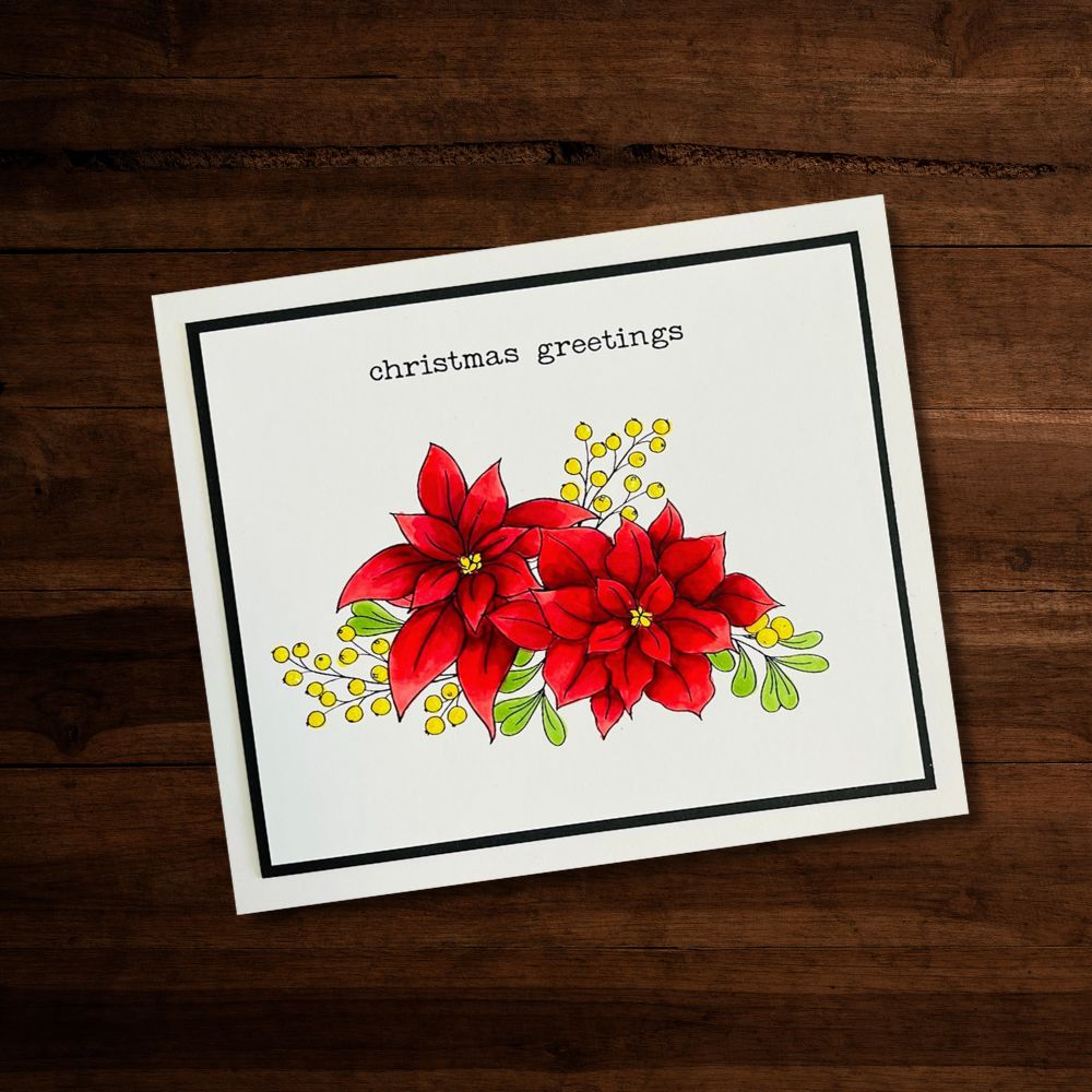 Poinsettia Bouquet Clear Stamp Set 30306