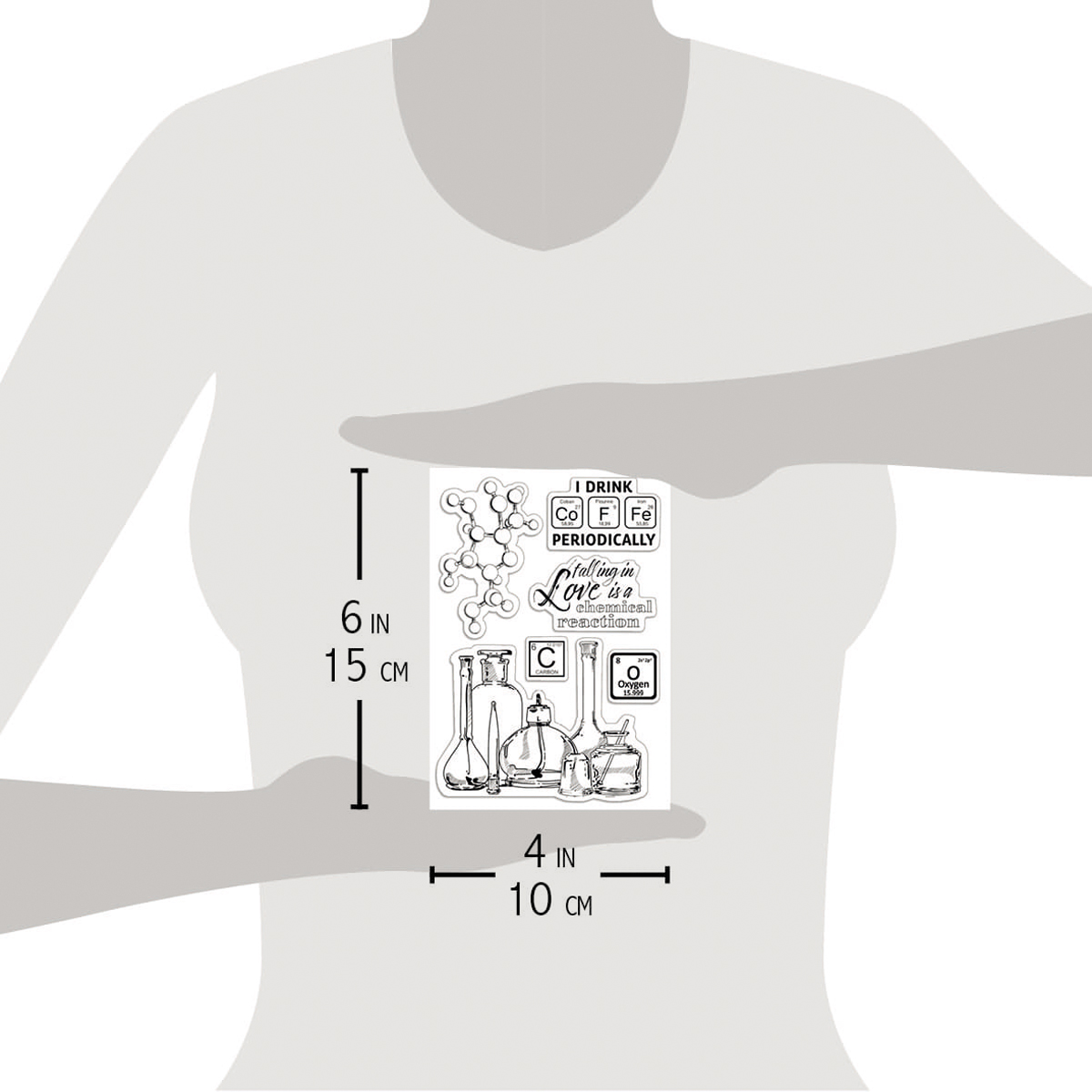 Ciao Bella Clear Stamp Set 4"X6" Chemical Reaction