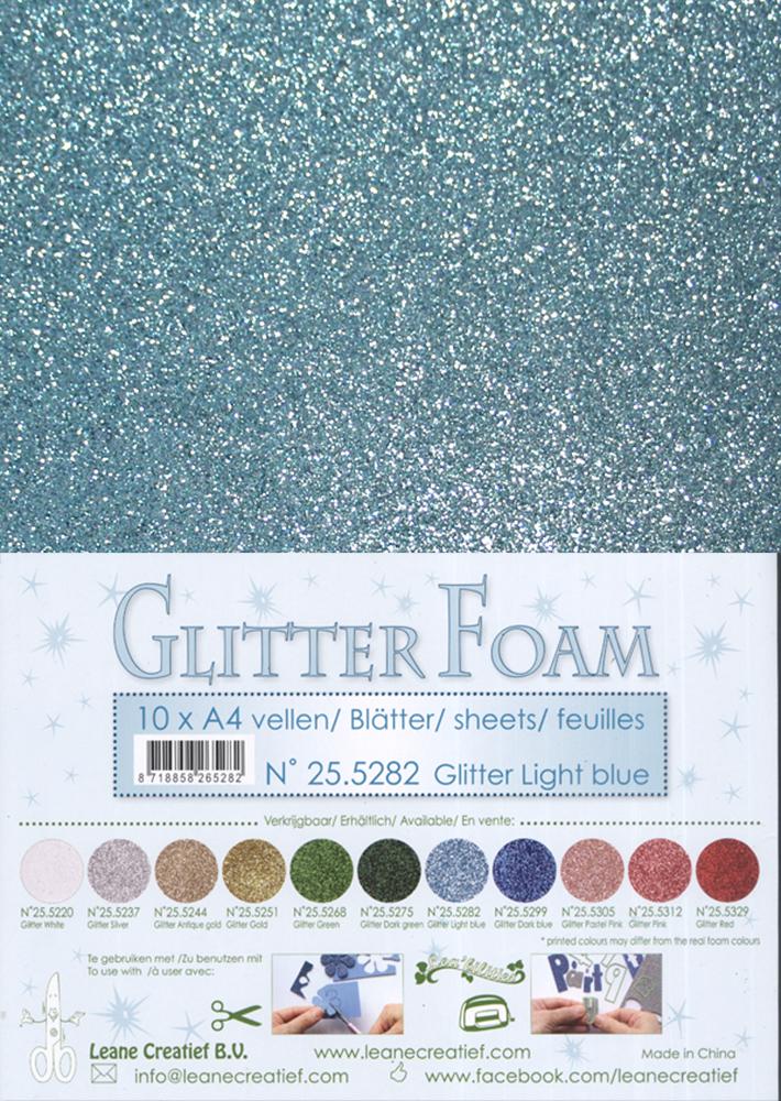 10 Glitter Foam Sheets A4