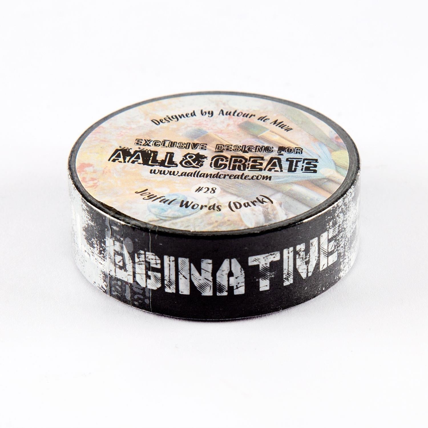 AALL and Create Washi Tape #28 - Joyful Words (Dark)
