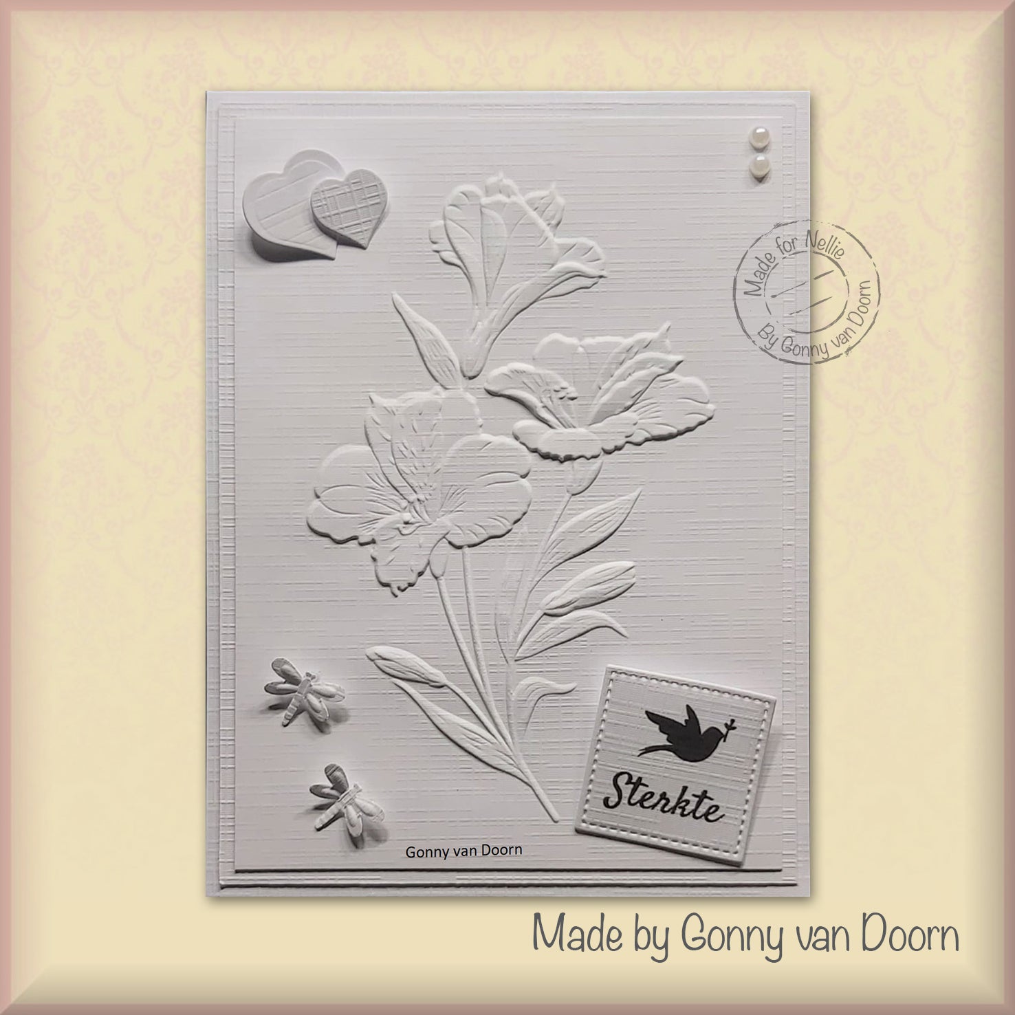 Nellie's Choice 3D Embossing Folder Rectangle - Orchid