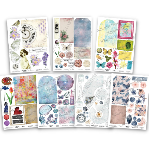 3Quarter Designs Mini Project Sheets - Brights Bundle (7 sheets)