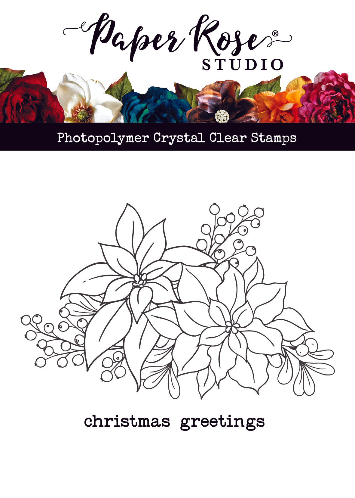 Poinsettia Bouquet Clear Stamp Set 30306
