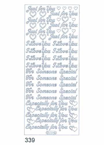 Deco Stickers - Just for you/I love you