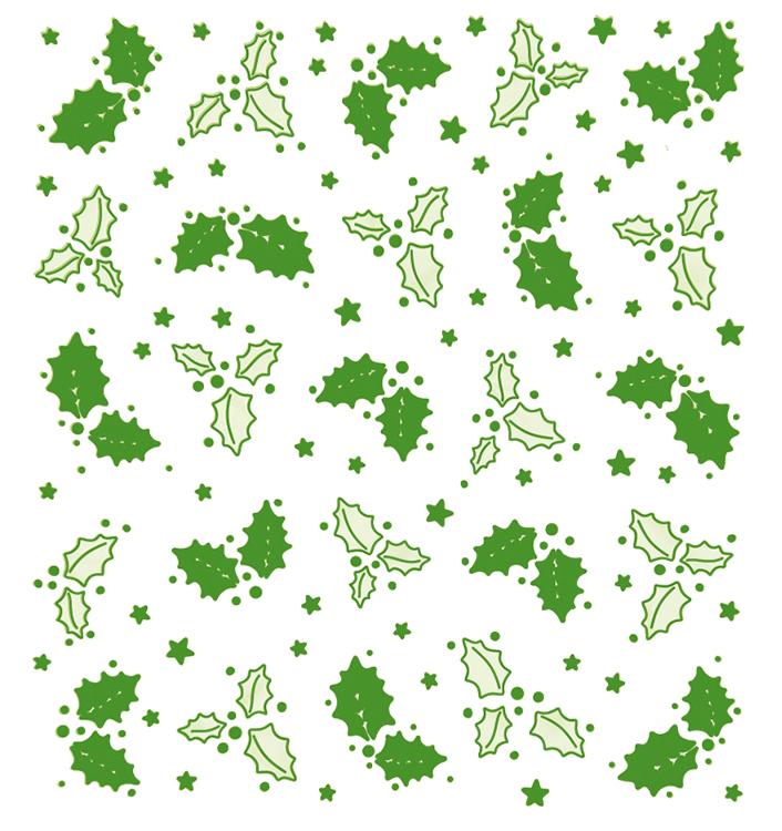 Lea'bilities Embossing Folder - background Holly Leaves