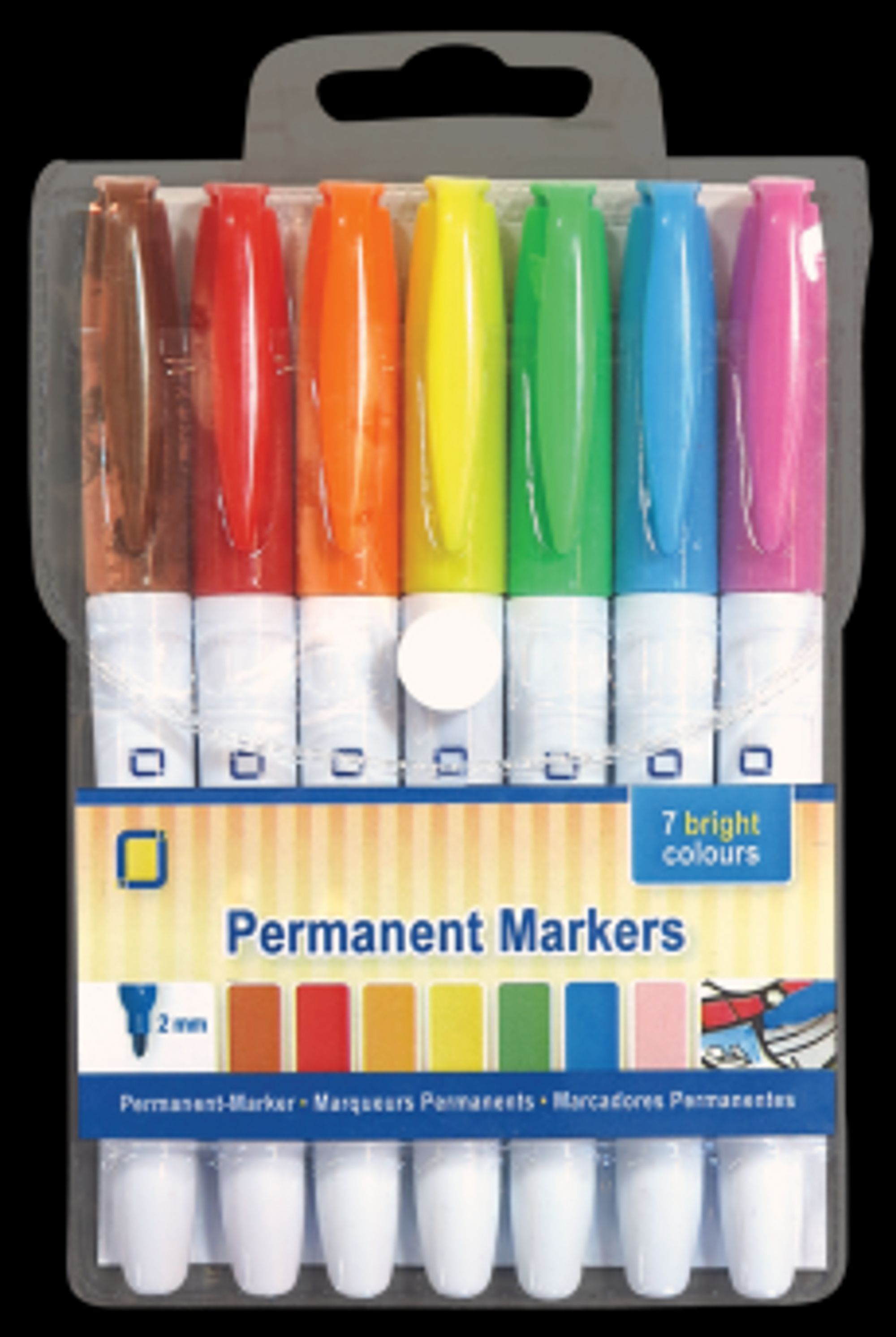 Permanent Markers 7 Colours