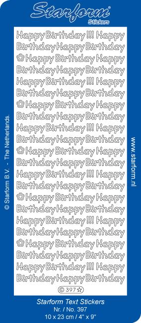 Deco Stickers - Happy Birthday