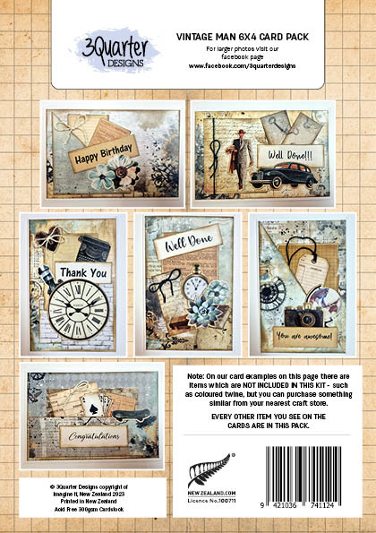 3Quarter Designs - Card Collection - Vintage Man