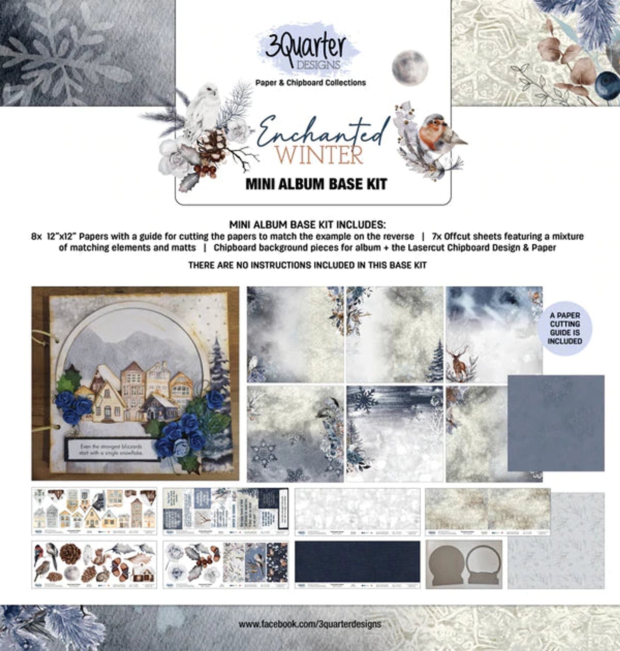 3Quarter Designs - Mini Album Base Kit - Enchanted Winter