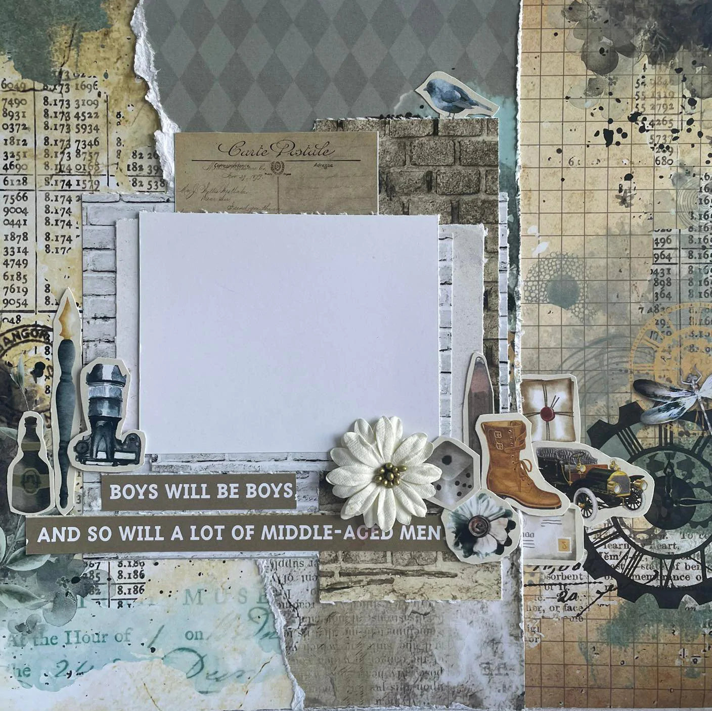 3Quarter Designs - 12" X 12" Paper Pack - Vintage Man