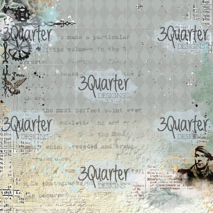 3Quarter Designs - 6" X 6" Paper Pack - Vintage Man