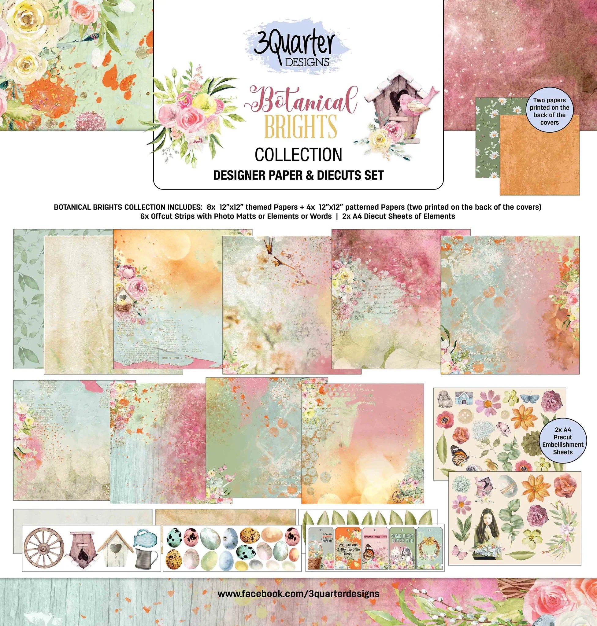 3Quarter Designs - Botanical Brights - Scrapbook Collection
