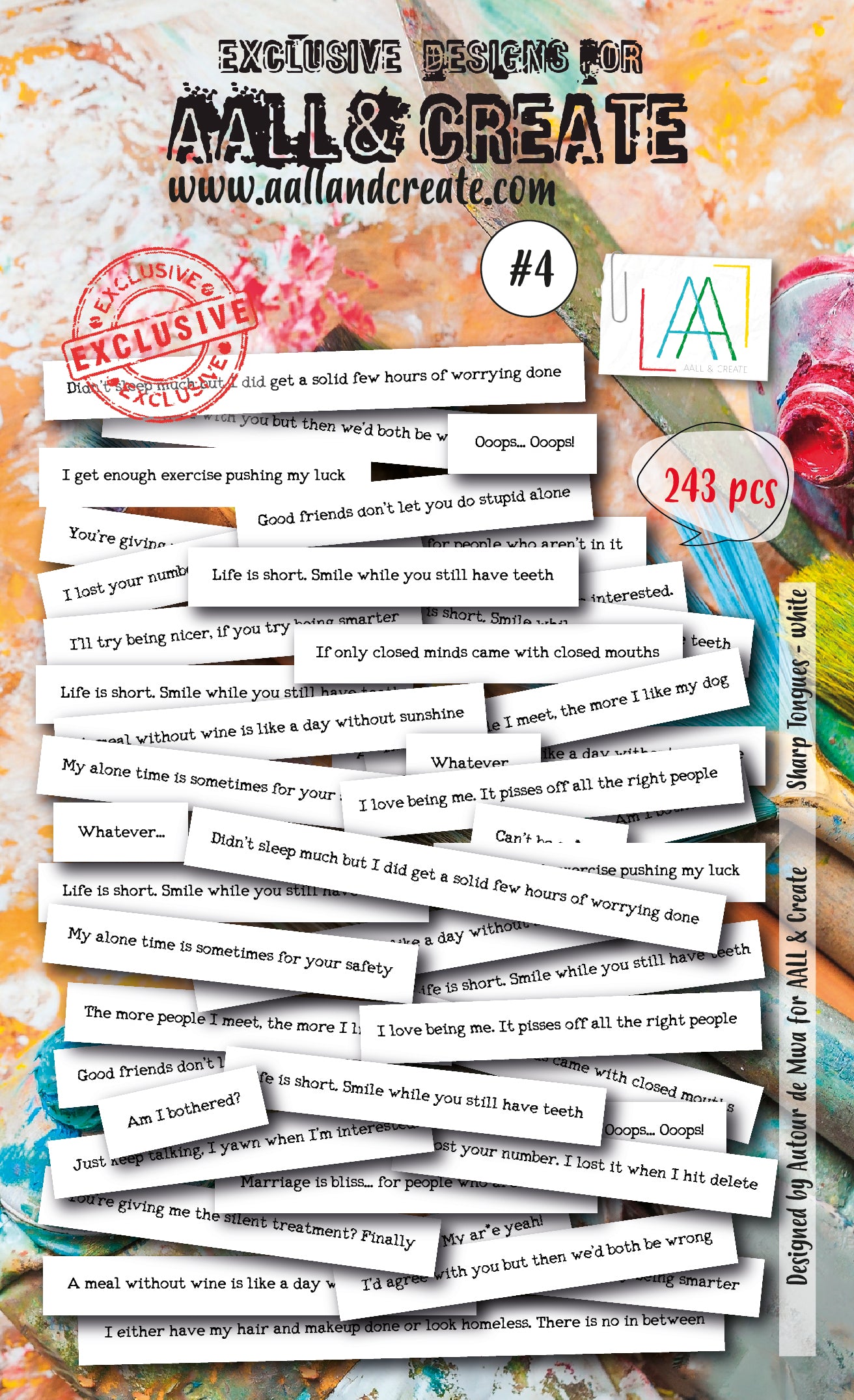 AALL and Create Ephemera - 004 - Sharp Tongues White