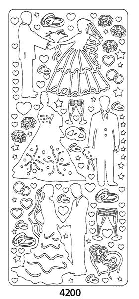 Peel Off Sticker -Wedding Silhouette