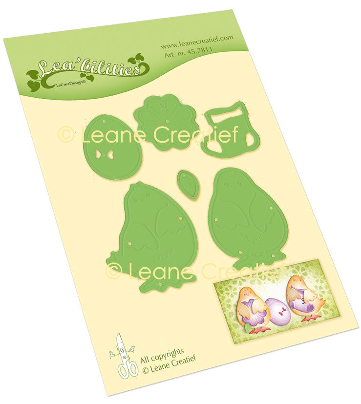 Lea’bilitie Birthday-Baby-Easter Chicks Cut And Embossing Die