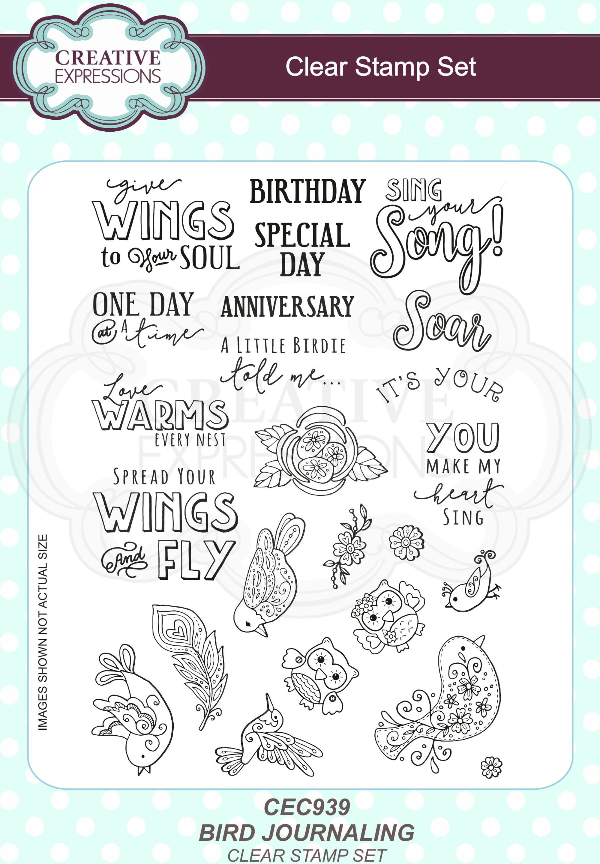 Creative Expressions A5 Clear Stamp Set - Flower Journaling