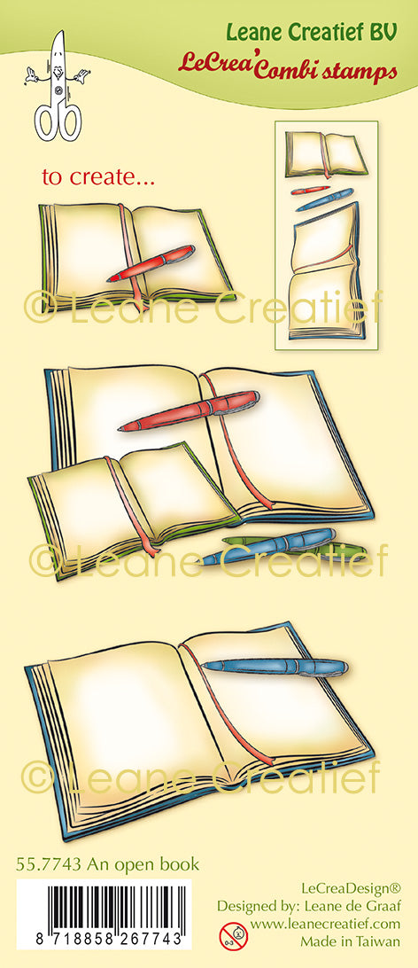 LeCreaDesign Combi Clear Stamp An Open Book