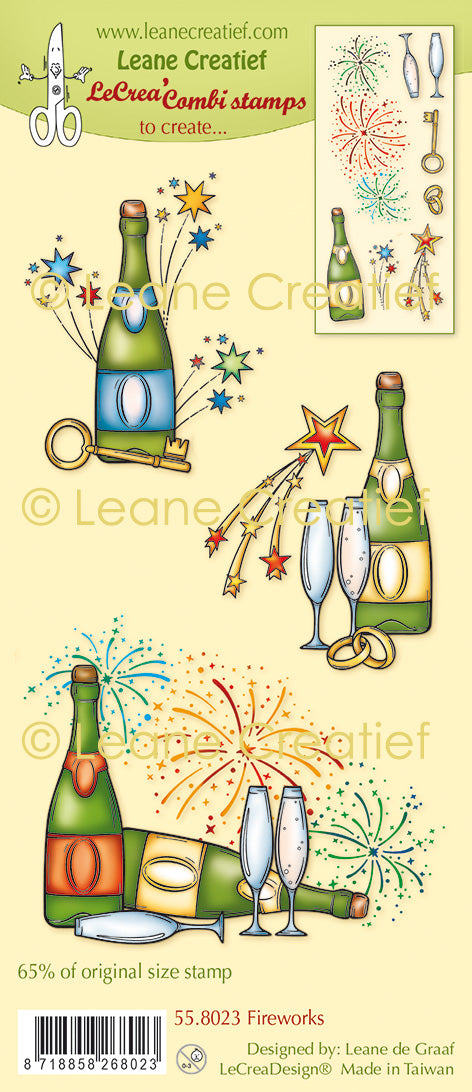 LeCreaDesign Combi Clear Stamp Fireworks