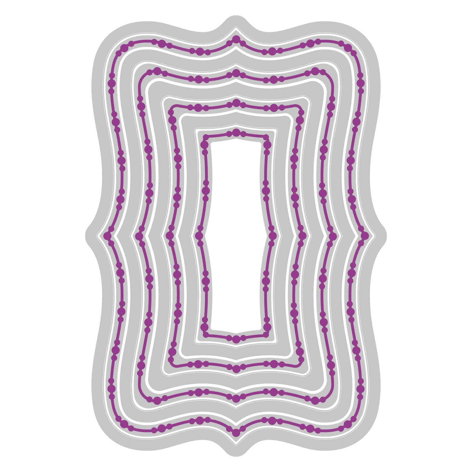 Sizzix Framelits Die Set 8PK Fanciful Framelits Doris Dotted Top Note by Stacey