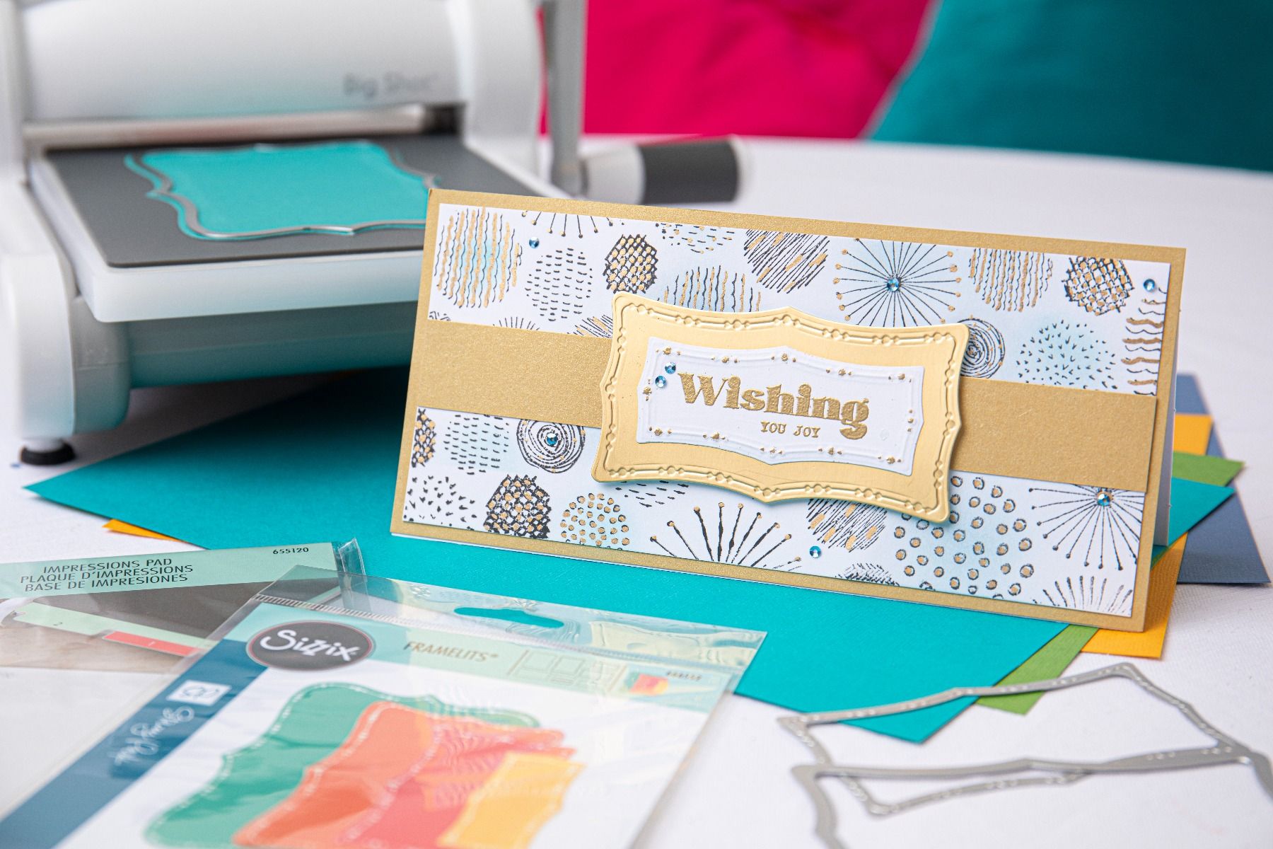 Sizzix Framelits Die Set 8PK Fanciful Framelits Doris Dotted Top Note by Stacey