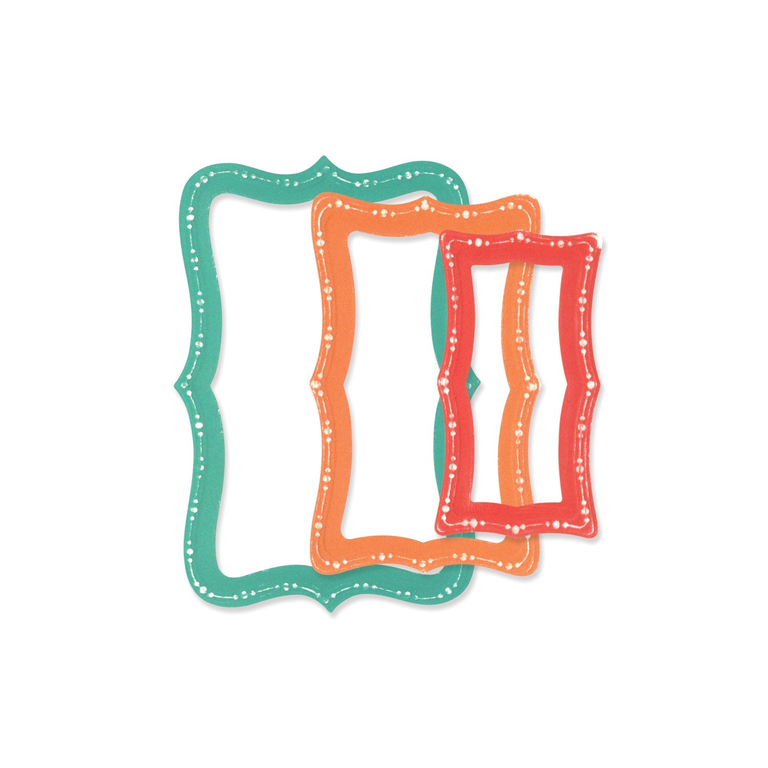 Sizzix Framelits Die Set 8PK Fanciful Framelits Doris Dotted Top Note by Stacey