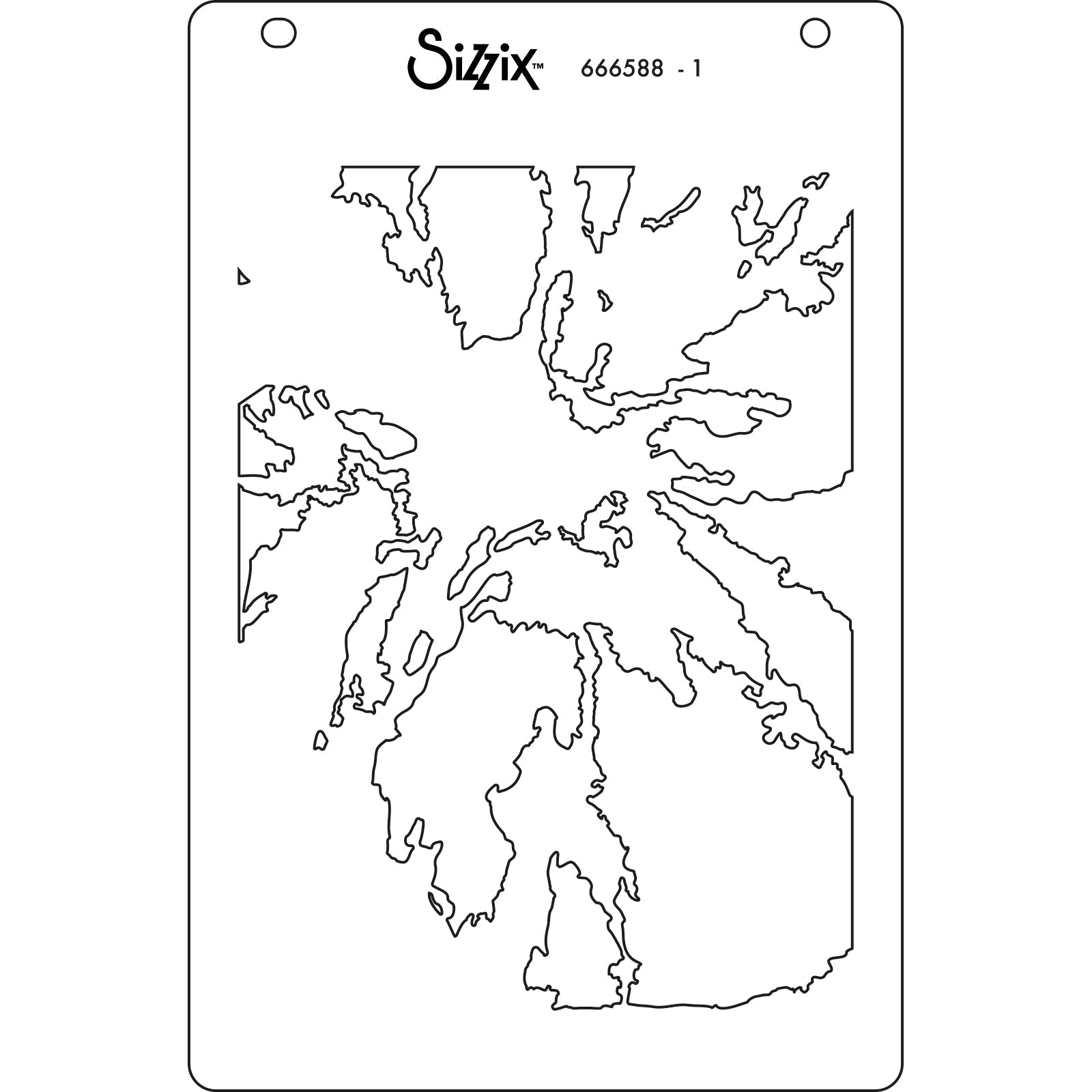 Sizzix A6 Layered Stencils 4PK Cosmopolitan, Floral Impressions by Stacey Park