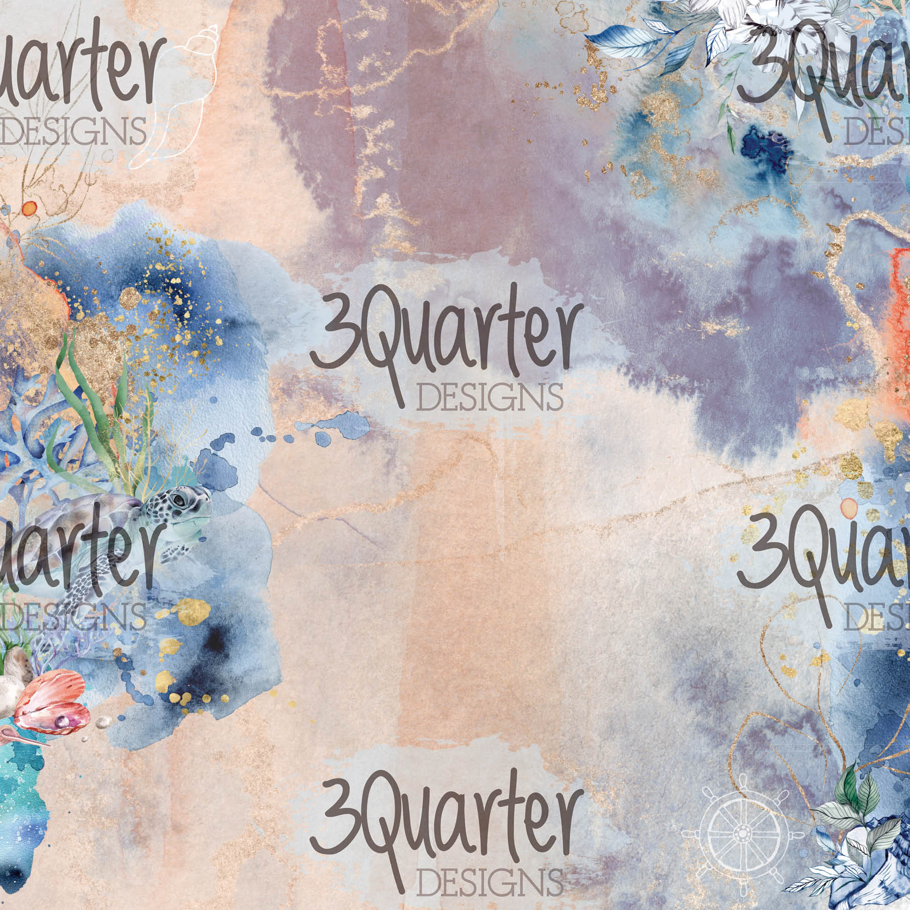 3Quarter Designs - Ocean Lovers - Paper Pad 6 x 6